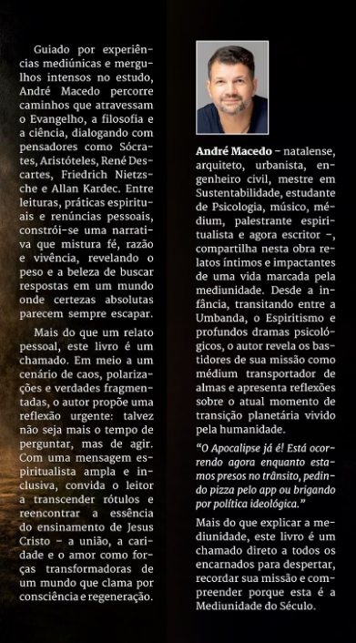 Orelha com apresentação da obra e do autor